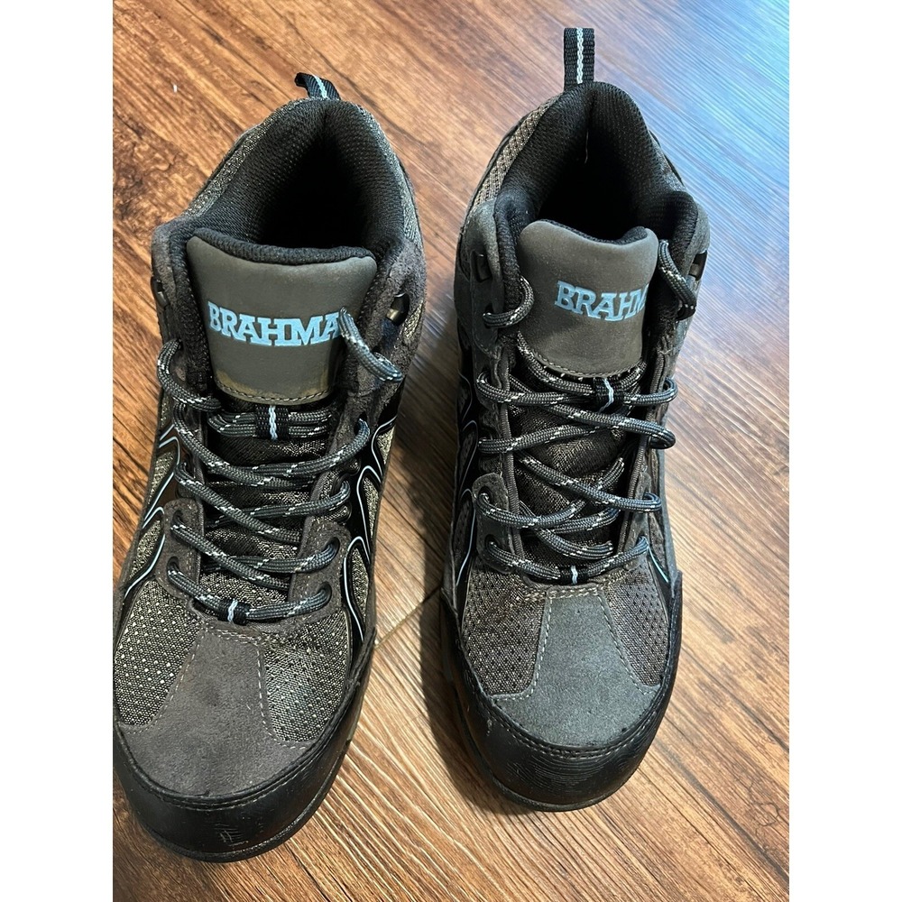 Brahma Women's Safety‎ Work Shoe Size 9 Oil-Slip Resistant Steel Toe Lace Up EUC